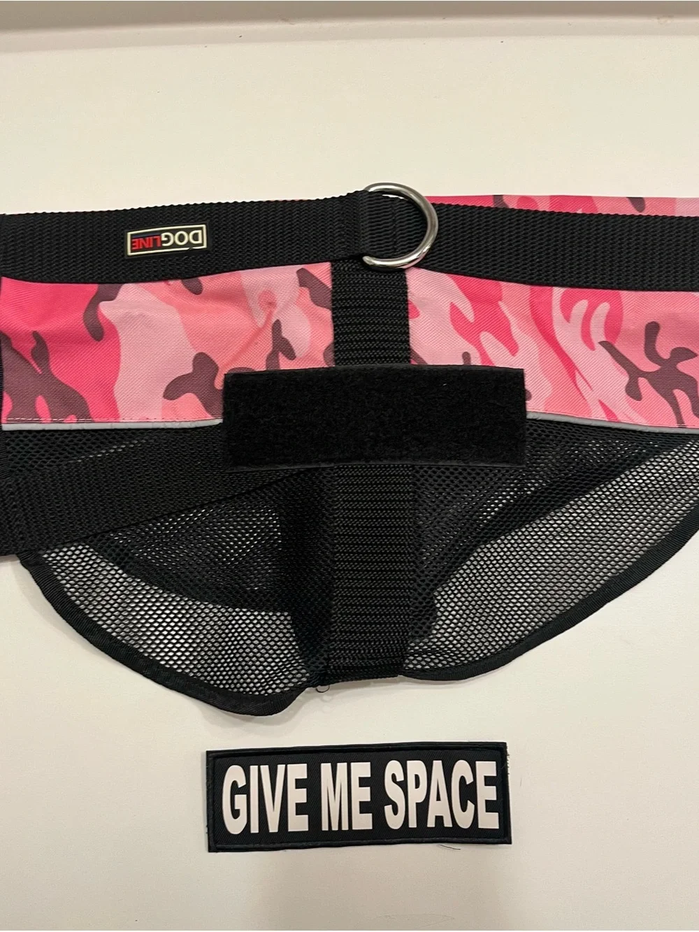 Pink Camouflage 'Give Me Space' Dog Harness